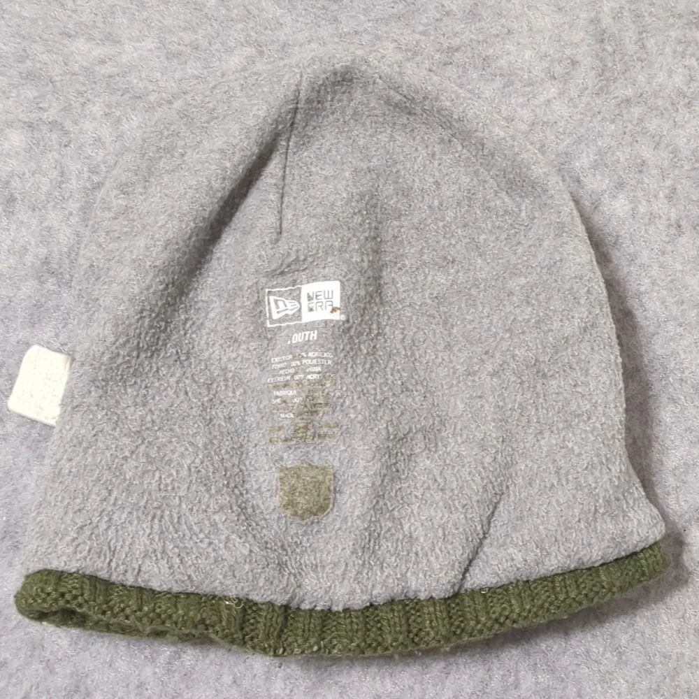 NFL ARMY GREEN  Packers lined winter Youth beanie USA Flag New Era